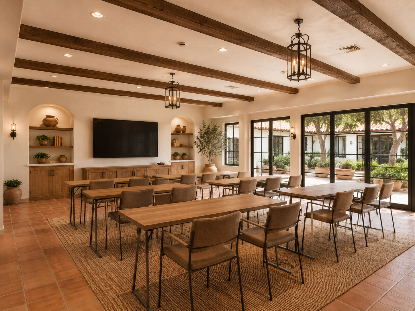 Spanish-style classroom and multi-purpose interior concept