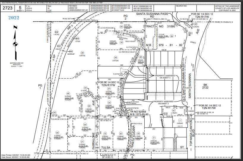 Los Angeles County Assessor parcel map, Book 2723, Sheet 5