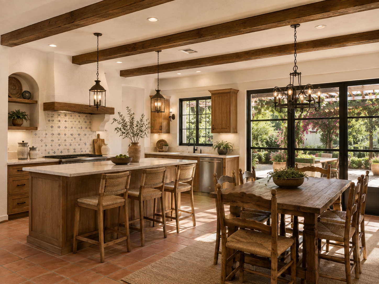Spanish-style redeveloped kitchen and dining concept